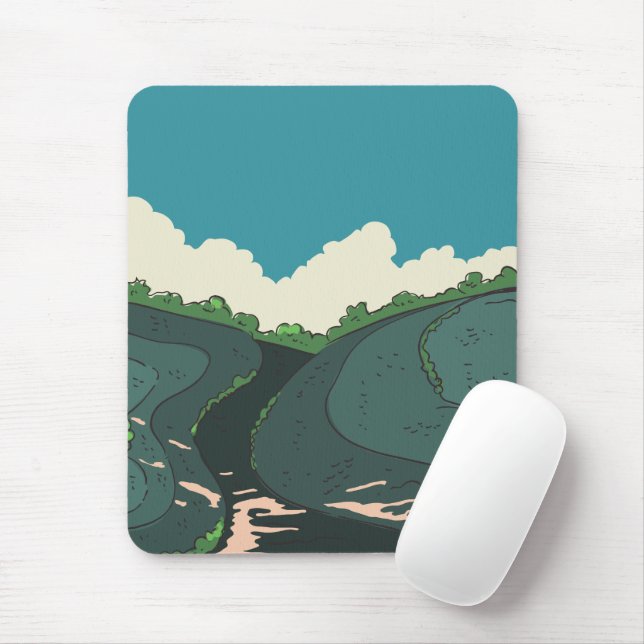 Japanische Felder Mousepad (Mit Mouse)