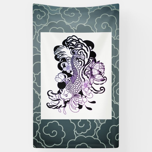 JAPANISCHE FISCHE Fahne Banner (Vertikal)