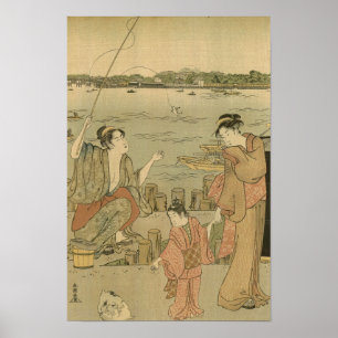 Japanische Fischer Poster