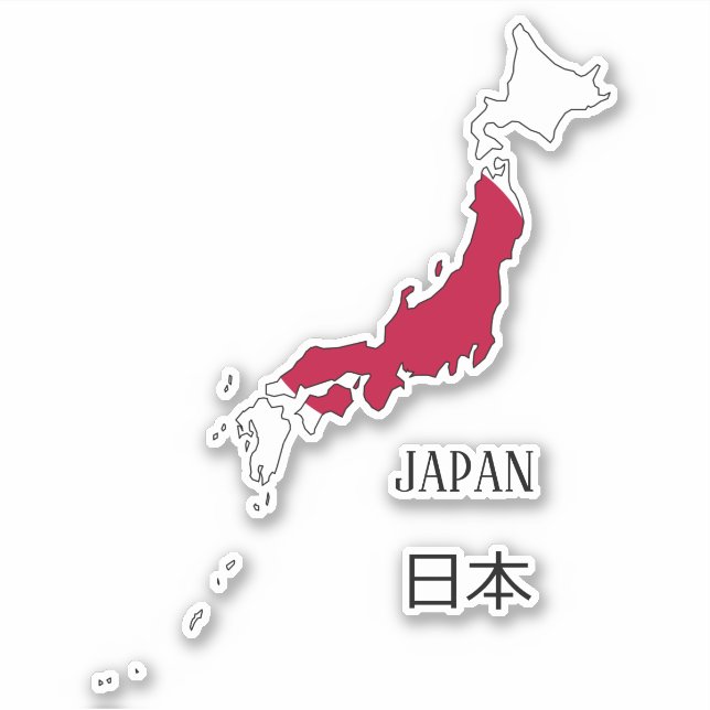 Japanische Flag-Karte Aufkleber (Vorderseite)