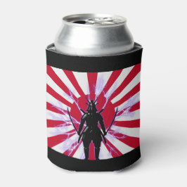 Japanische Flagge & Aufstieg Sun Samurai Warrior Dosenkühler