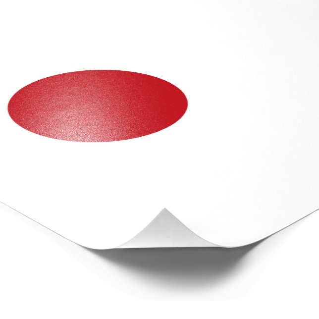 Japanische Flagge Fotodruck (Ecke)