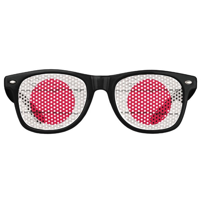 Japanische Flagge für altes Holz Partybrille (Vorderseite)