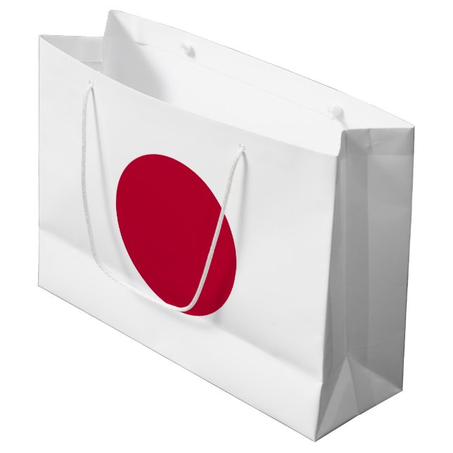 Japanische Flagge Große Geschenktüte (Vorderseite Schrägansicht)