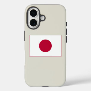 Japanische Flagge: Hinomaru, Nisshōki, Rote aufgeh iPhone 16 Hülle