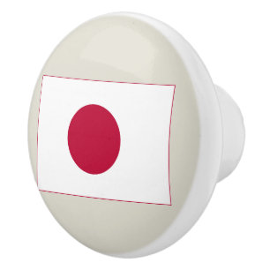 Japanische Flagge: Hinomaru, Nisshōki, Rote aufgeh Keramikknauf