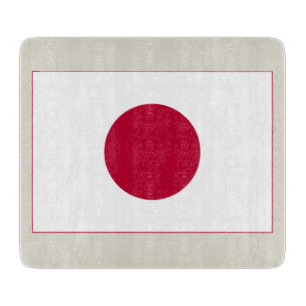 Japanische Flagge: Hinomaru, Nisshōki, Rote aufgeh Schneidebrett
