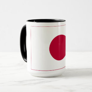 Japanische Flagge: Hinomaru, Nisshōki, rote aufgeh Tasse