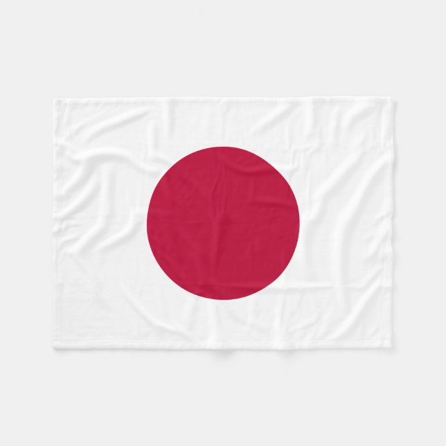 Japanische Flagge: Hinomaru, Nisshōki, rote aufste Fleecedecke (Vorderseite (Horizontal))