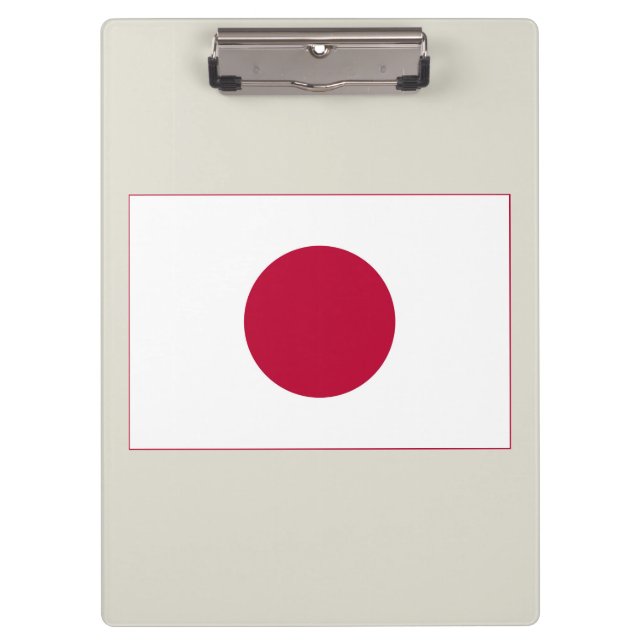 Japanische Flagge: Hinomaru, Nisshōki, rote aufste Klemmbrett (Vorderseite)