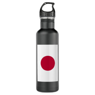 Japanische Flagge: Hinomaru, Nisshōki, Roter aufge Edelstahlflasche