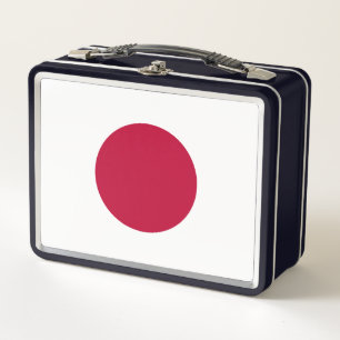 Japanische Flagge: Hinomaru, Nisshōki, Roter aufge Metall Brotdose