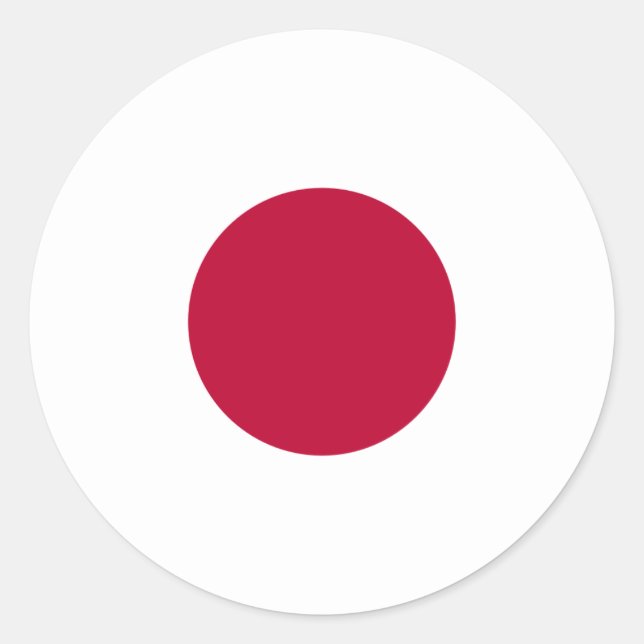 Japanische Flagge, japanische Flagge Runder Aufkleber (Vorderseite)