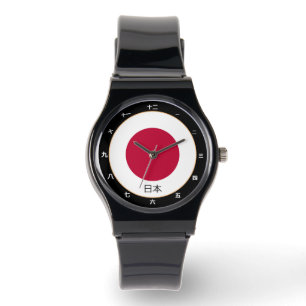 Japanische Flagge / japanische Mode / Design-Uhr Armbanduhr