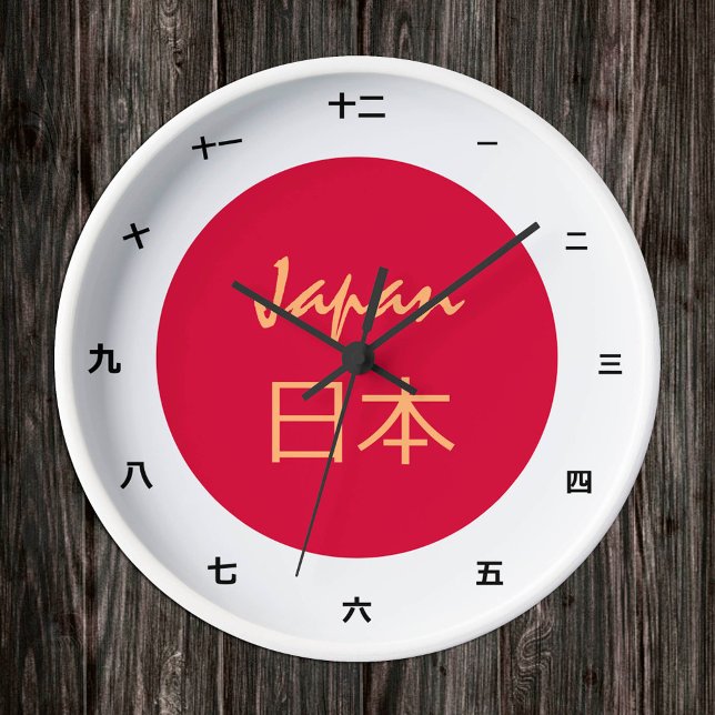 Japanische Flagge / japanische Mode / Kanji Uhr 日  (Von Creator hochgeladen)