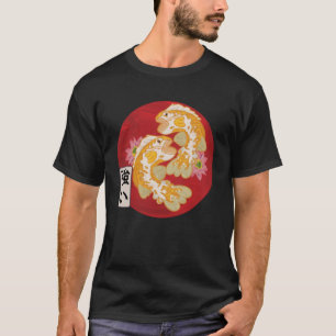 Japanische Flagge Koi Fisch Koi Carp Aquarium Koi T-Shirt