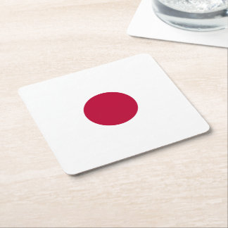 Japanische Flagge: Land der aufgehenden Sonne, Hin Rechteckiger Pappuntersetzer
