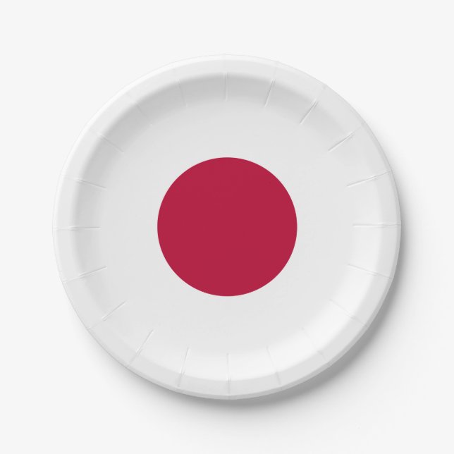 Japanische Flagge Pappteller (Vorderseite)