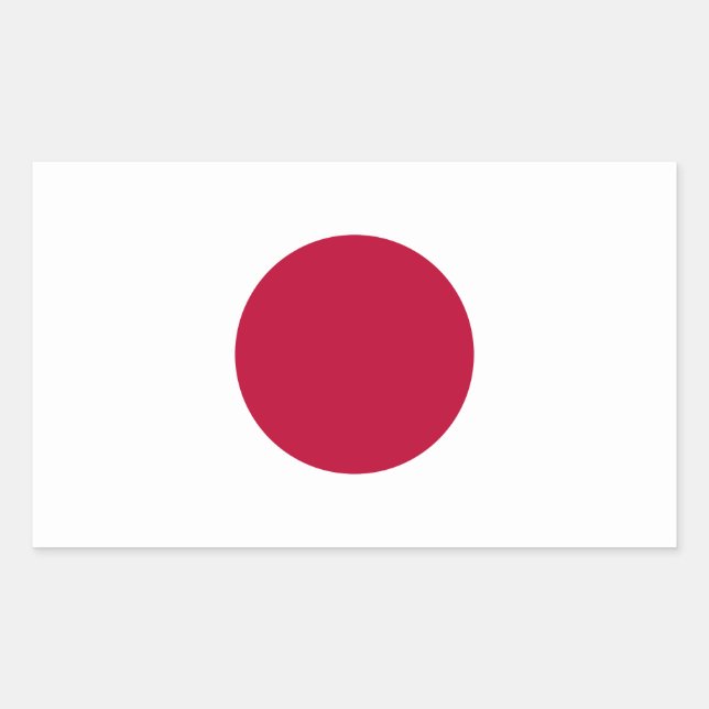 Japanische Flagge Rechteckiger Aufkleber (Vorderseite)