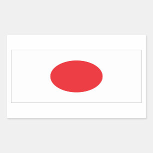 Japanische Flagge Rechteckiger Aufkleber
