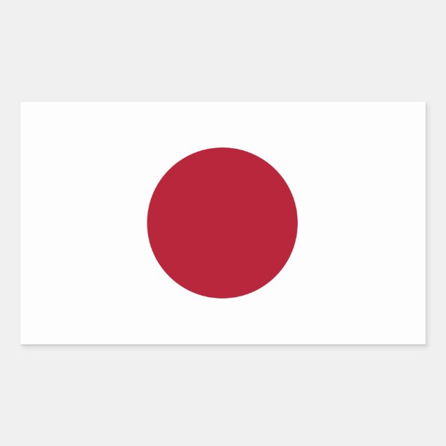 Japanische Flagge Rechteckiger Aufkleber (Vorderseite)