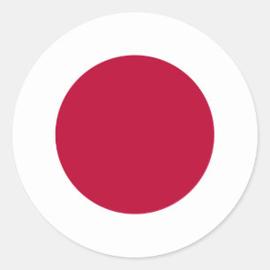 japanische Flagge Runder Aufkleber