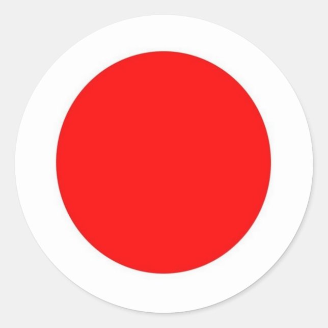Japanische Flagge Runder Aufkleber (Vorderseite)