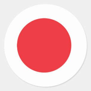 Japanische Flagge Runder Aufkleber