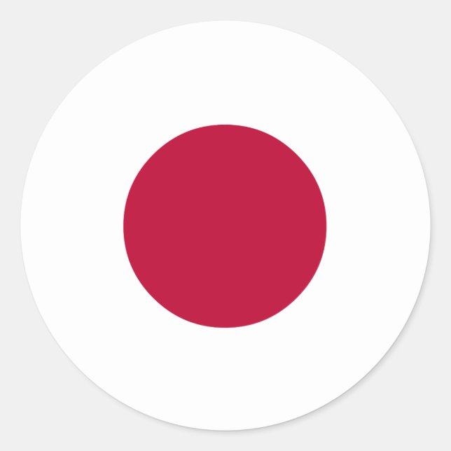 Japanische Flagge Runder Aufkleber (Vorderseite)