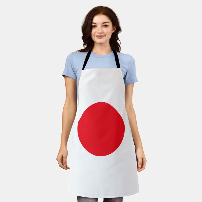 Japanische Flagge Schürze (Getragen)