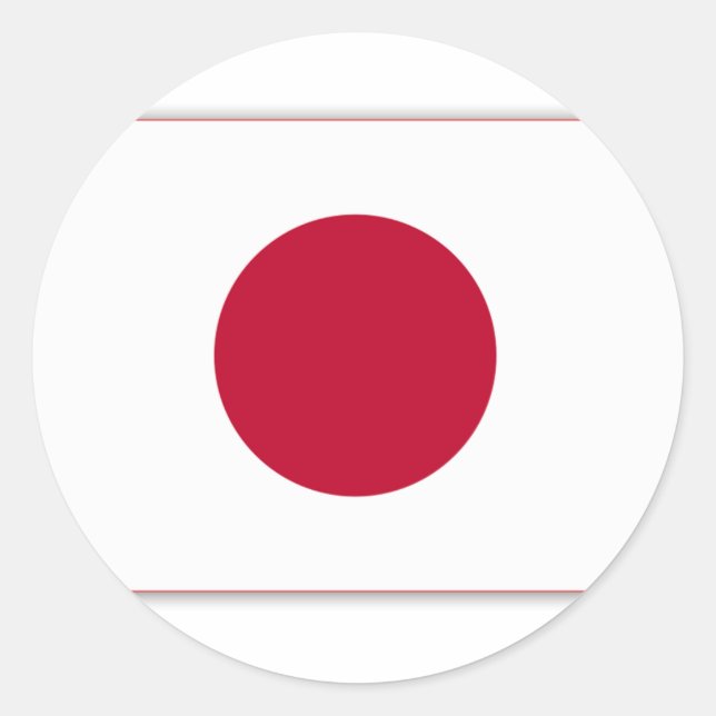 Japanische Flaggenprodukte Runder Aufkleber (Vorderseite)