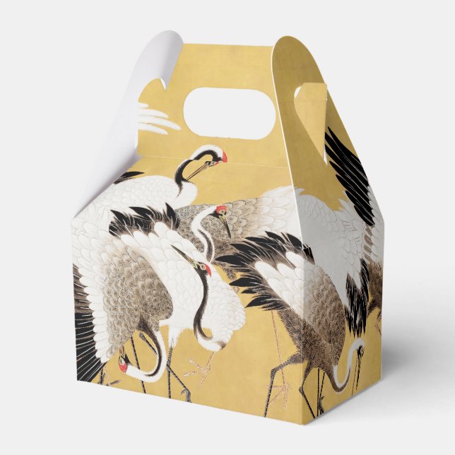 Japanische Flock Cranes Vintag Bird Rich Classic Geschenkschachtel (Vorderseite)