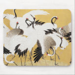 Japanische Flock Cranes Vintag Bird Rich Classic Mousepad<br><div class="desc">Dieses Bild basiert auf der japanischen Kranherde (18. Jahrhundert) Vintage Malerei von Ishida Yutei. Originelles Public Domain Image vom Minneapolis Institut für Kunst.</div>