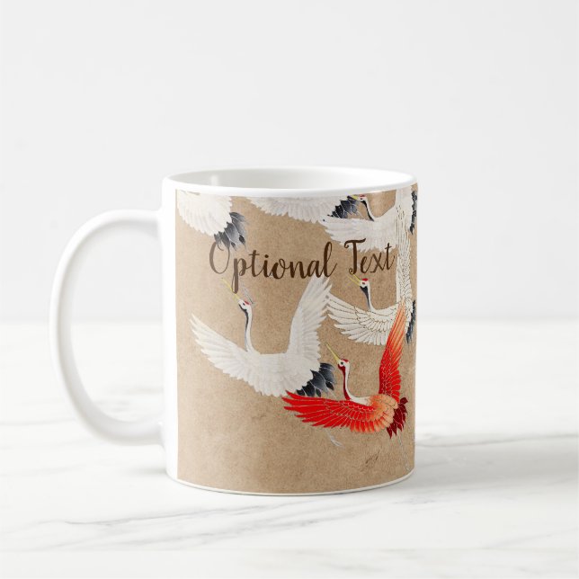 Japanische Flugkrane Kaffeetasse (Links)