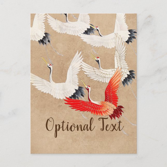 Japanische Flugkrane Postkarte (Vorderseite)