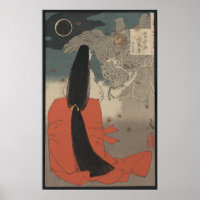 Japanische Frau und Zauberer auf dem Manno-Berg