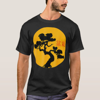 Japanische Frauen Männer Kinder Retro Bonsai Tree T-Shirt