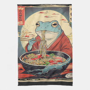 Japanische Frosch-Ramen Anime-Fans Geschirrtuch