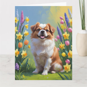 Japanische Frühlingsblumen für Hunde Karte