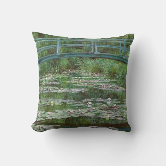 Japanische Fußbrücke Claude Monet Französische Kun Kissen (Vorderseite)