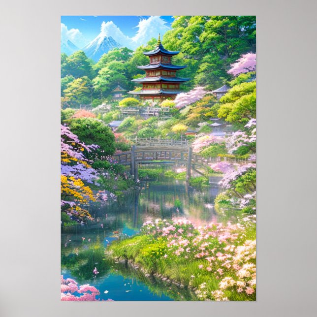 Japanische Garden Dreamland Poster (Vorne)