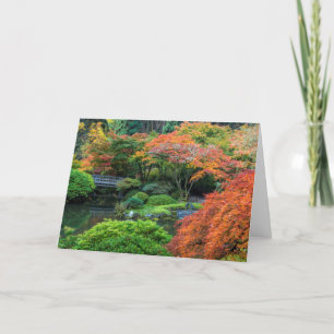 Japanische Gärten im Herbst in Portland, Oregon 3 Karte