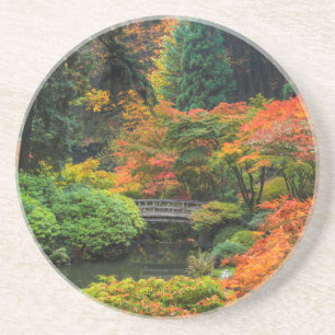 Japanische Gärten im Herbst in Portland, Oregon 5 Getränkeuntersetzer