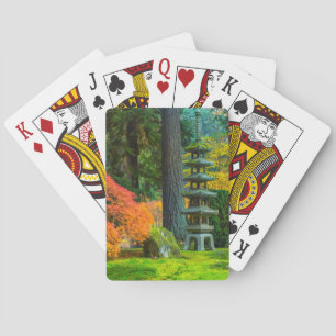 Japanische Gärten im Herbst in Portland, Oregon Spielkarten