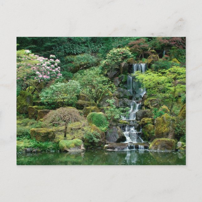 Japanische Gärten Portland, Oregon Postkarte (Vorderseite)