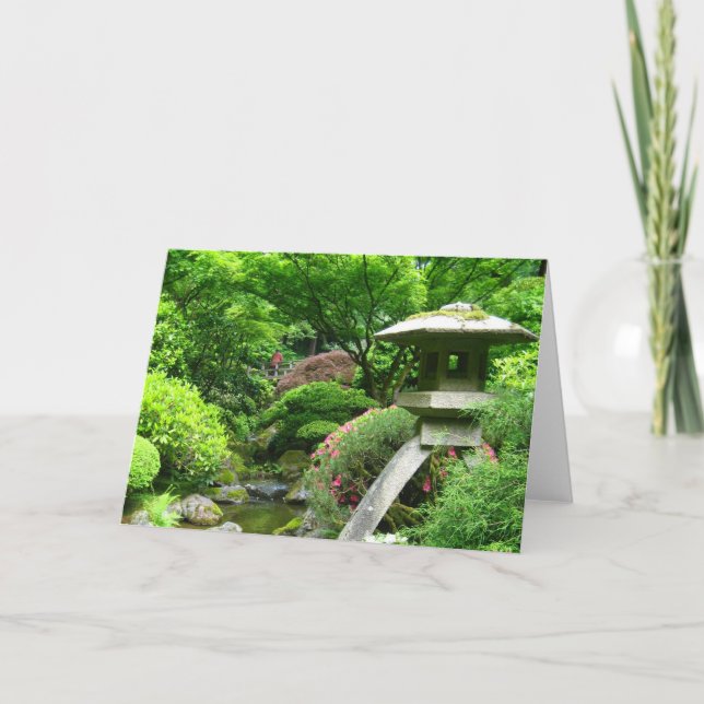 Japanische Garten-Postkarte Karte (Vorderseite)
