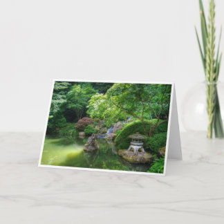 Japanische Garten-Teich-Gruß-Karte Karte