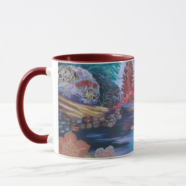 Japanische Gartenanlage Surreal Landscape Tasse (Links)
