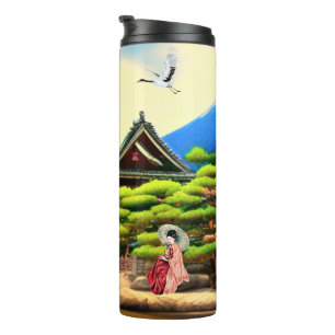 Japanische Gartenlandschaft Thermosbecher