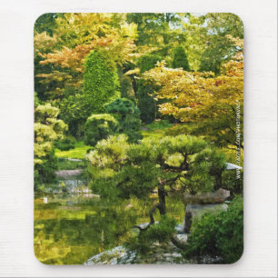 Japanische Gartenmalerei Effekt Landschaft Mousepad